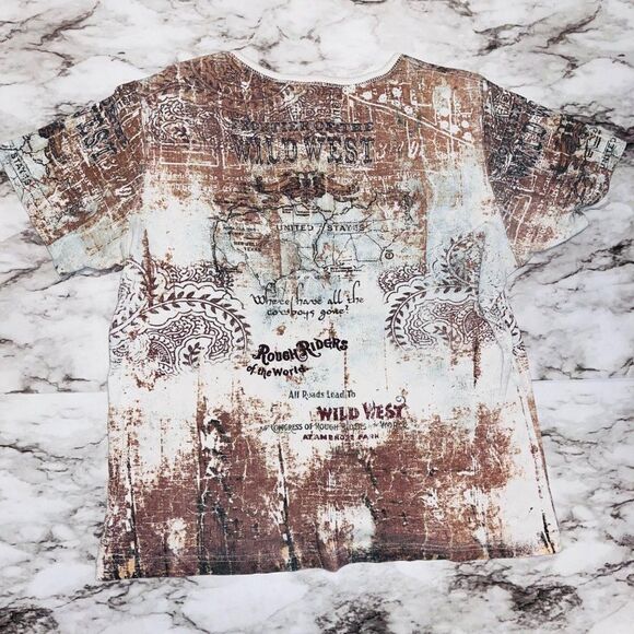 Cactus Bay | Western Short Sleeve Shirt | Tan | Women's | M - Picture 5 of 7